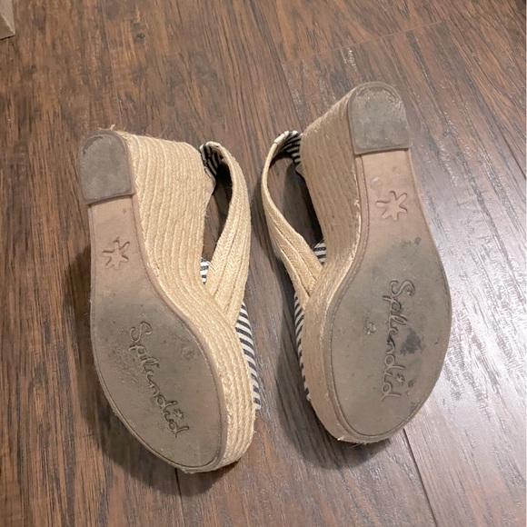 Splendid Striped Espadrille Peep Toe SlingbackWedges // 8 - Picture 12 of 12
